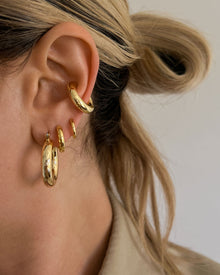 Baby Amalfi Tube Hoops - Gold | Plated Gold