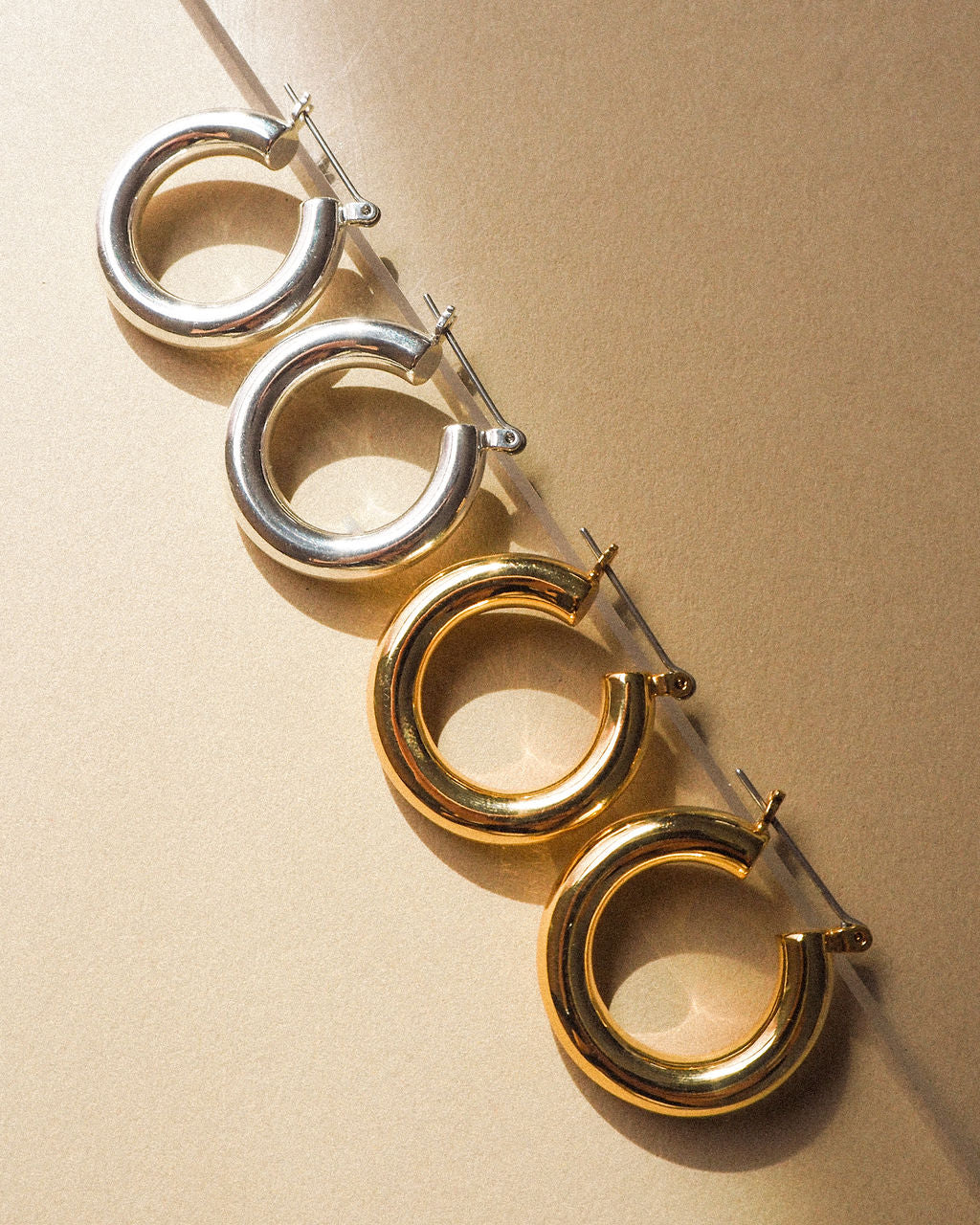 Baby Amalfi Tube Hoops - Silver | Plated Silver