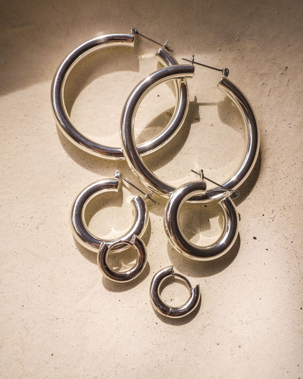 Amalfi Tube Hoops - Silver | Plated Silver