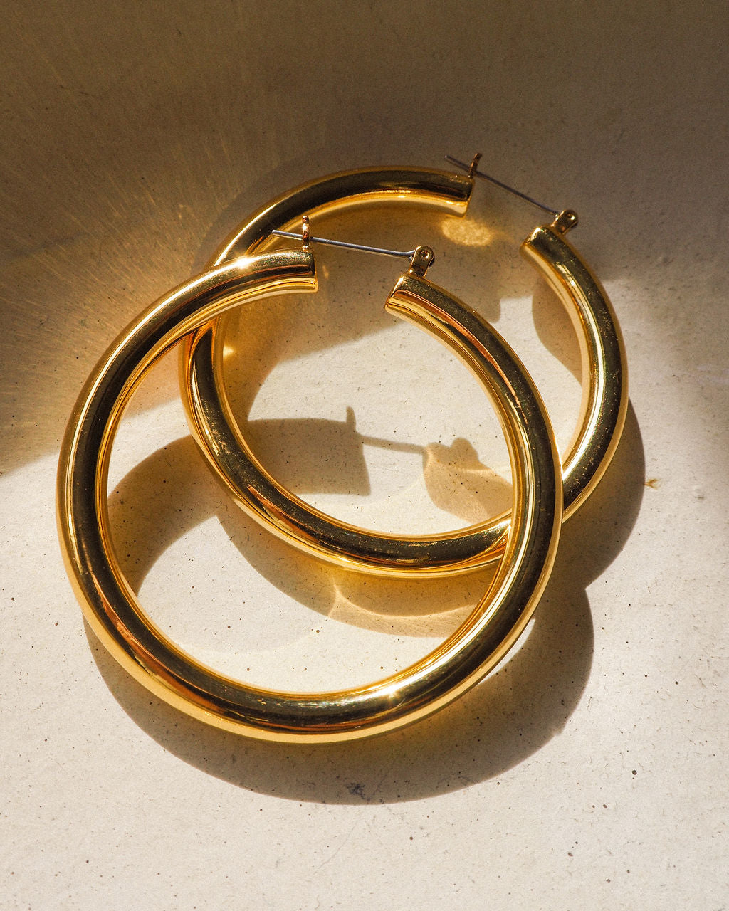 Amalfi Tube Hoops - Gold | Plated Gold