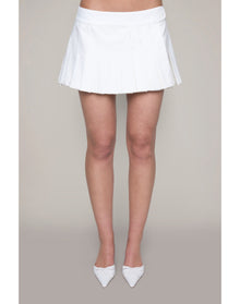 Lyneth Pleated Mini Skirt | White