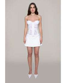 Lyneth Pleated Mini Skirt | White