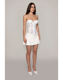Lyneth Pleated Mini Skirt | White