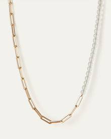 Glass Beads | Lyra Chain | Gold Tone Dipped Brass