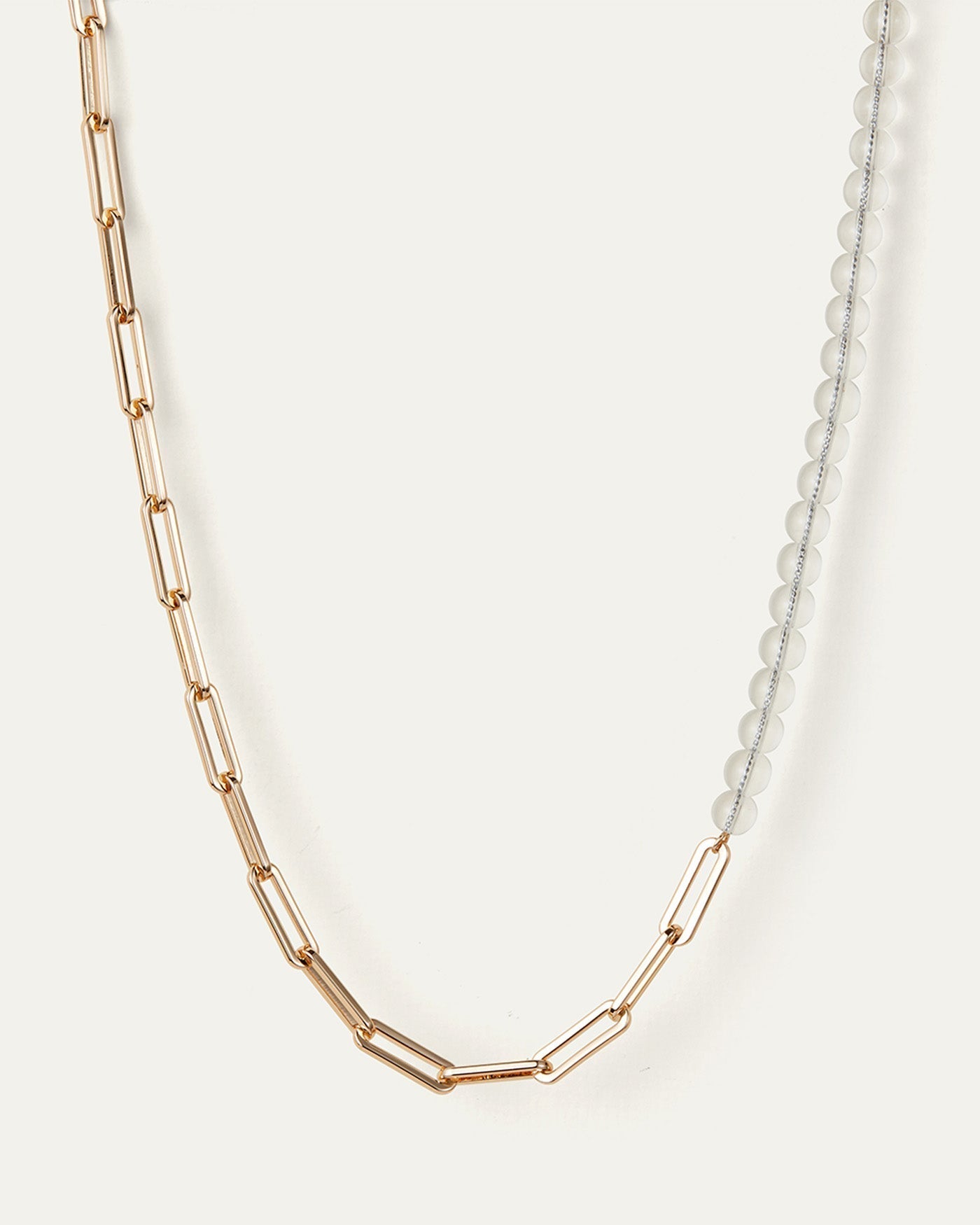 Glass Beads | Lyra Chain | Gold Tone Dipped Brass