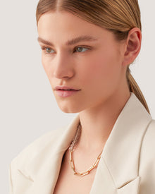 Glass Beads | Lyra Chain | Gold Tone Dipped Brass