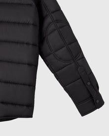 Mens | Nylon Quilted Shirt Jacket | Black