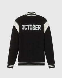 Knit Varsity Jacket - Black