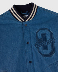 Denim Varsity Jacket - Rinse Wash