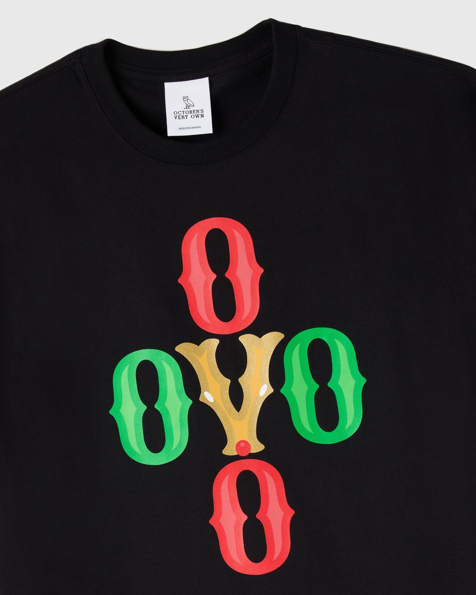 Reindeer Pom Pom Tee - Black