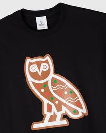 Gingerbread Owl Tee - Black