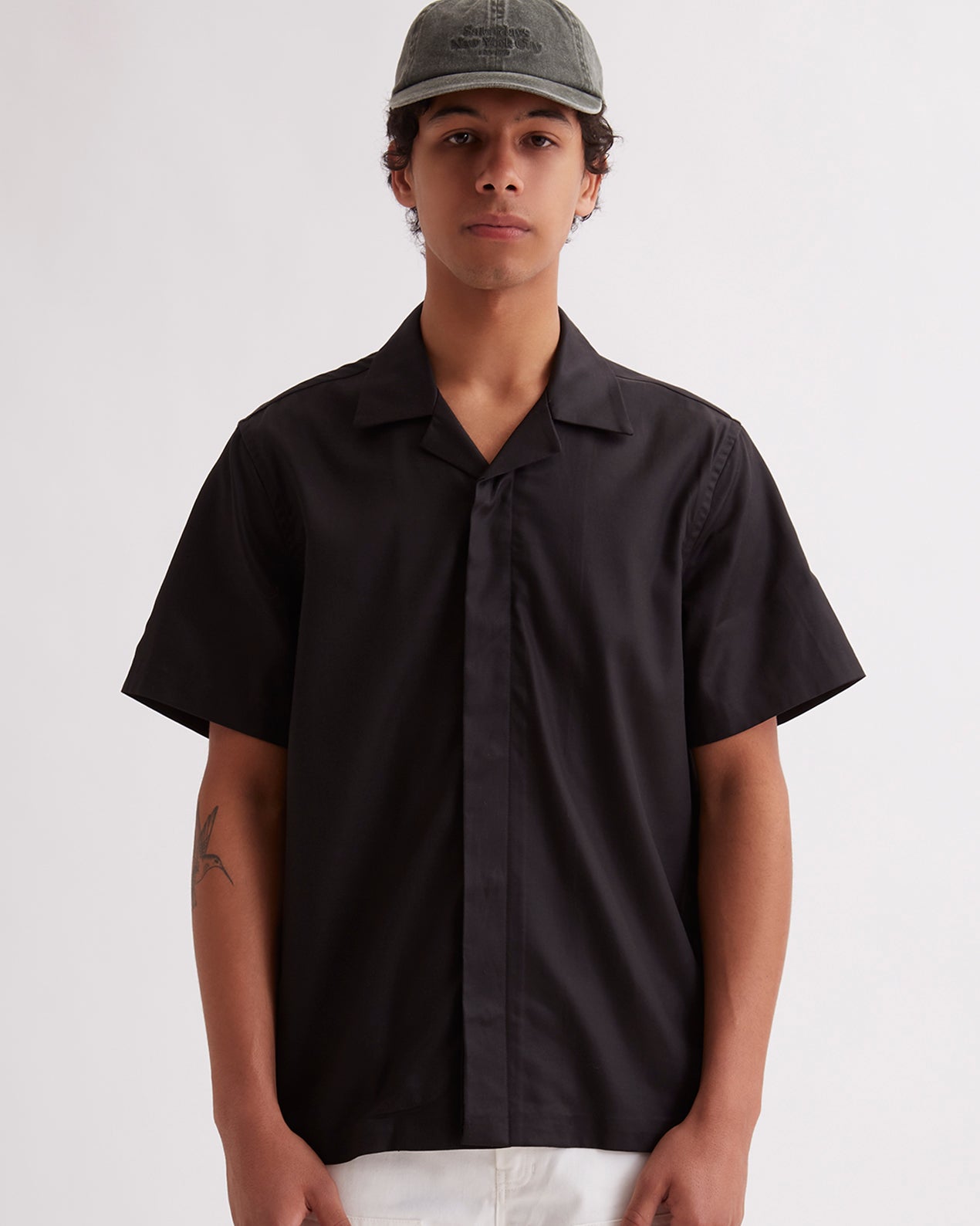 Mens | York Camp Collar SS Shirt | Black