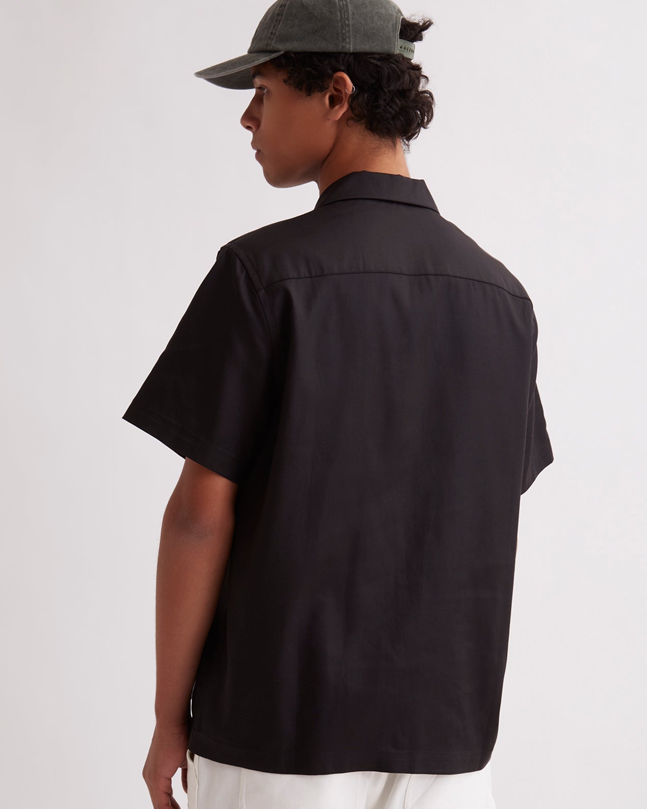 Mens | York Camp Collar SS Shirt | Black