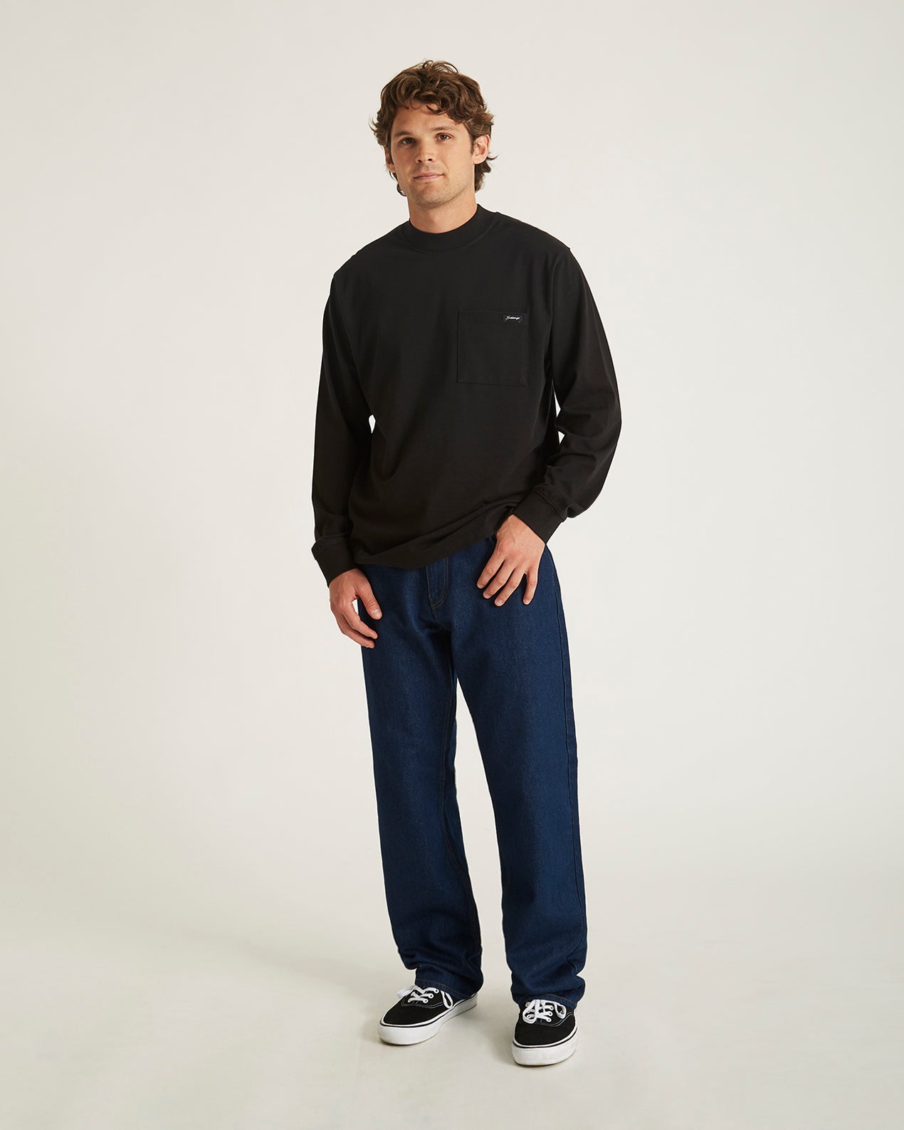 Black | Dekalb Heavy Weight Mockneck LS