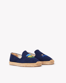 Men's Smoking Espadrille | Embroidery | Boards & Drinks - Armada Blue - Men's Espadrilles - Boards & Drinks - Armada Blue - Soludos - 