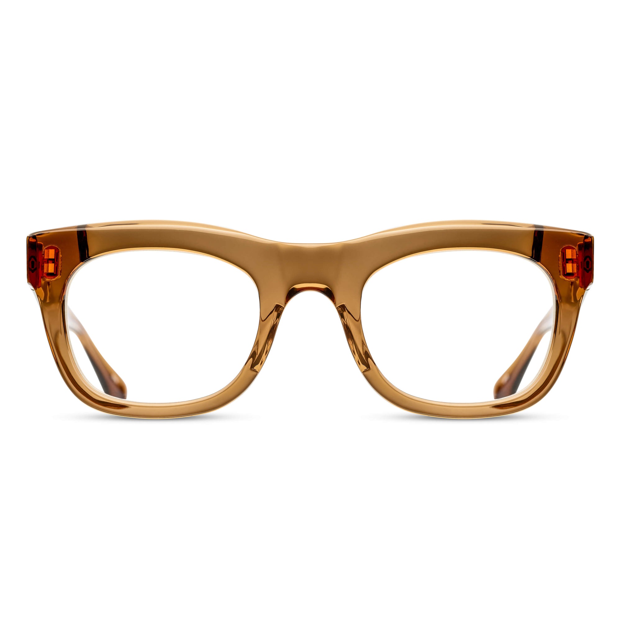 M1020 Rectangle Optical | Beer Brown | Clear Lens | 50MM