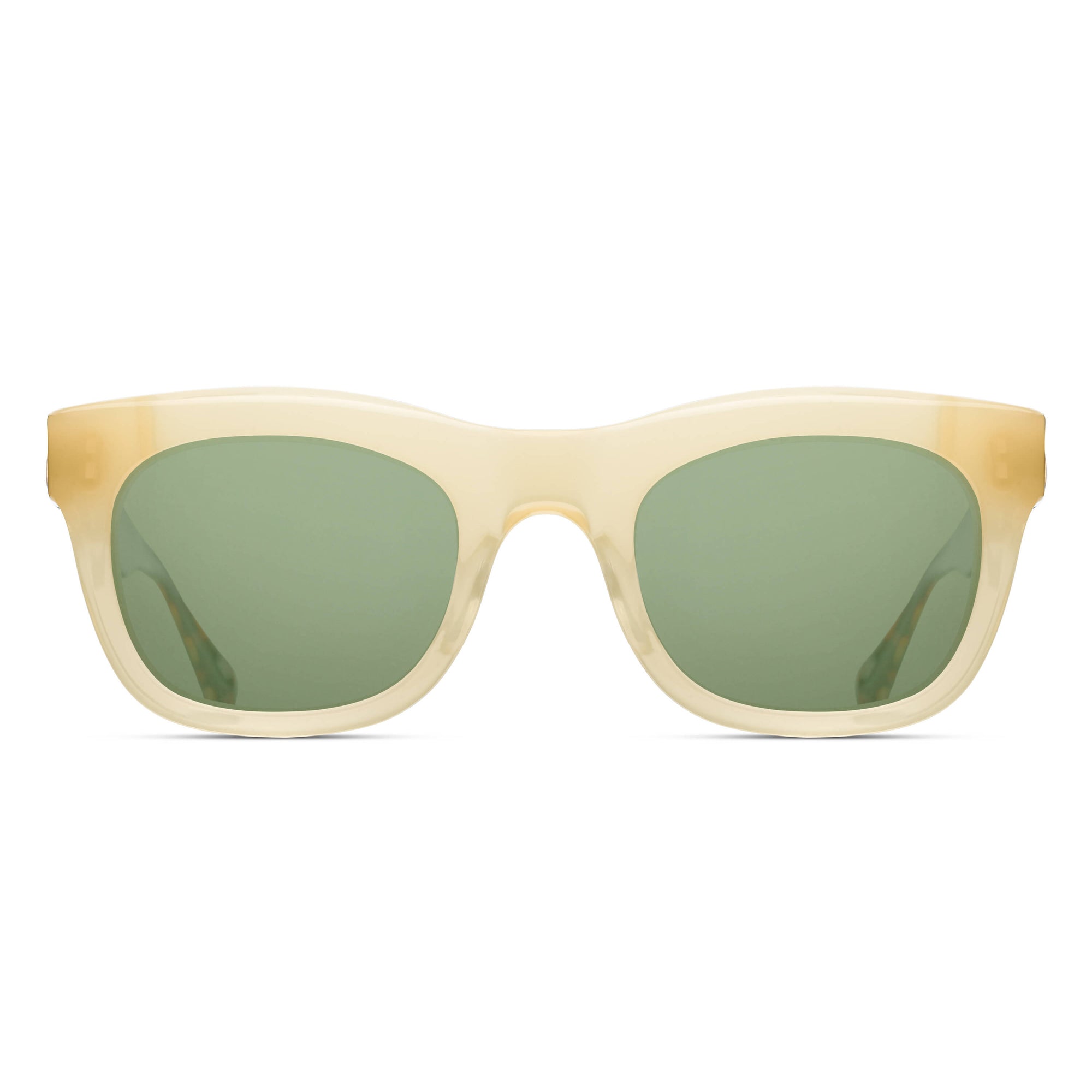 M1020 Rectangle Sunglass | Natural Brown | Sage Green Lenses