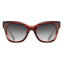 M1022 Cat Eye Sunglass | Bordeaux Stripe | Grey Gradient Lenses