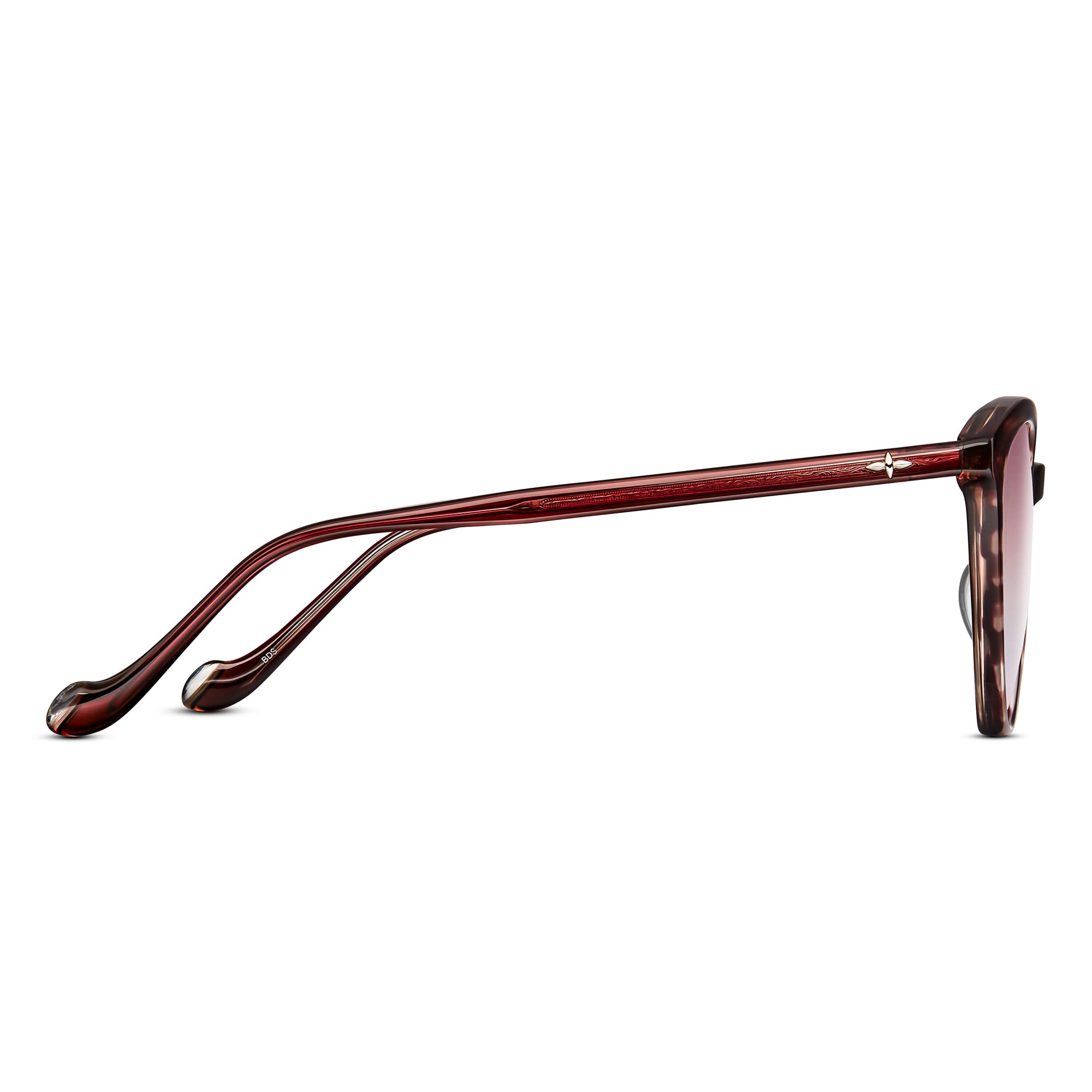 M1025 Cat Eye Sunglass | Bordeaux Stripe | Pink Gradient Lenses