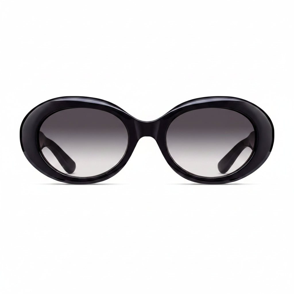 Matsuda | Womens | M1034 Oval Sunglass | Black | Grey Gradient