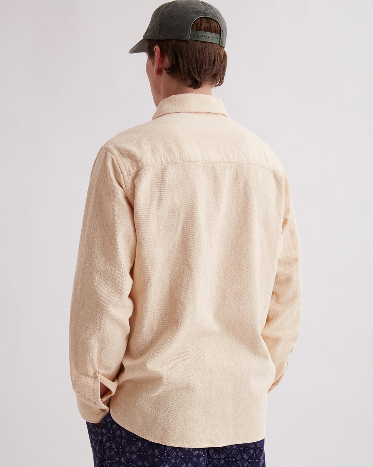 Mens | Broome Boucle Knit LS Shirt | Biscotti