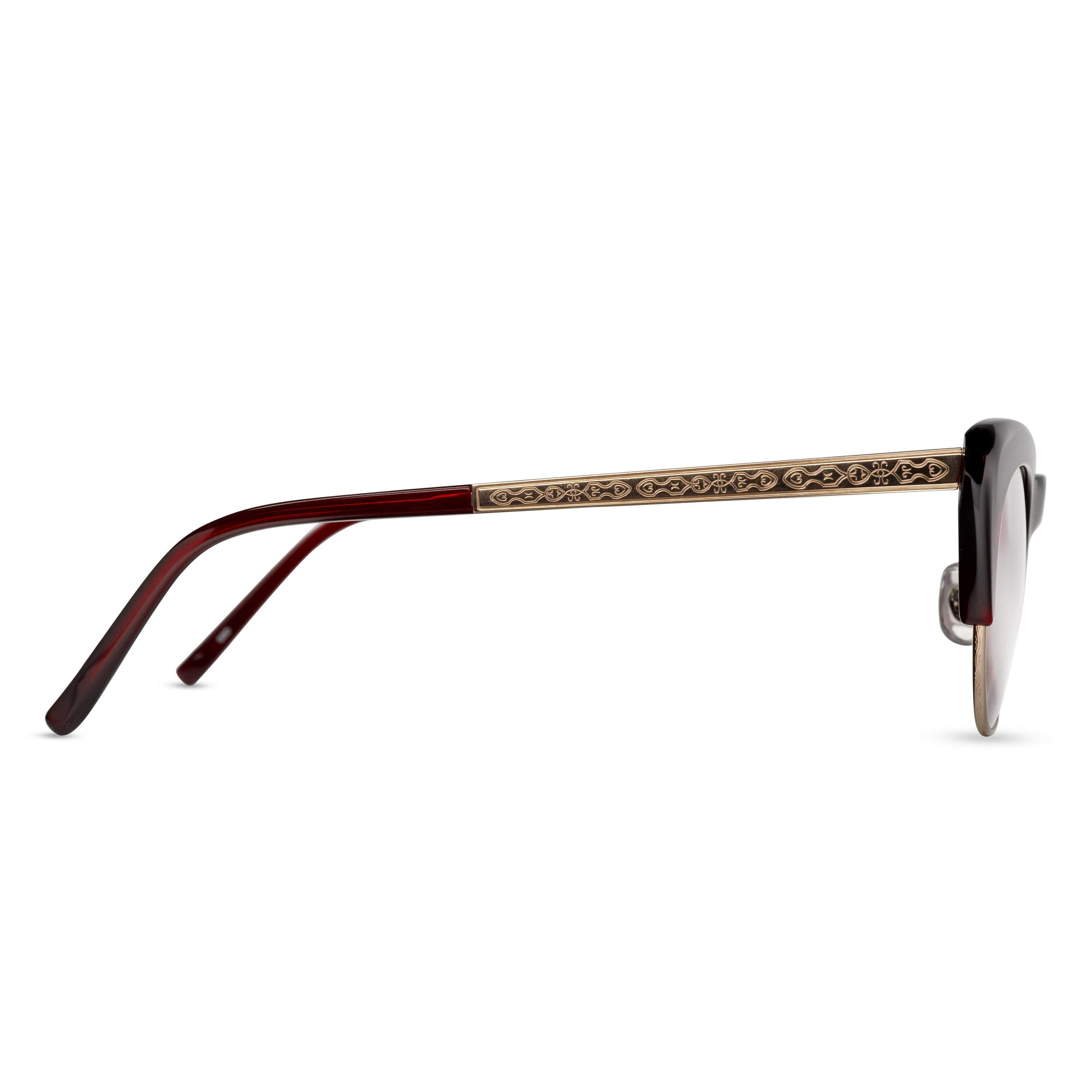 M2018 Cat Eye Optical | Shiny Bordeaux | Clear Lens | 49MM