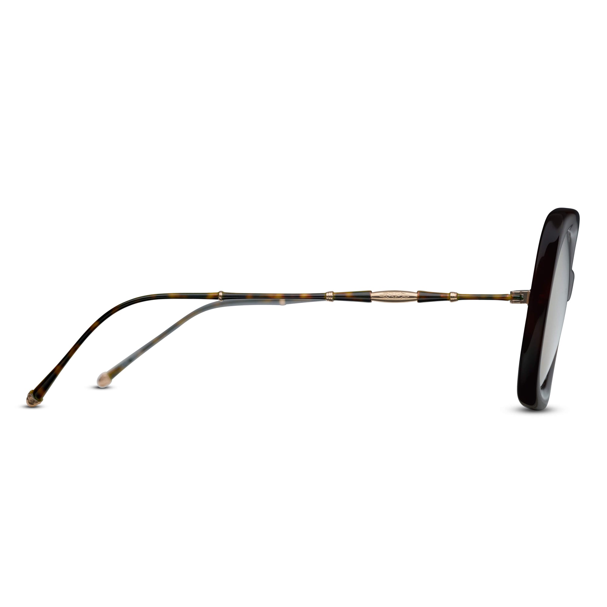 M2035 Square Sunglass | Demi | Brown Gradient Silver Flash Lenses