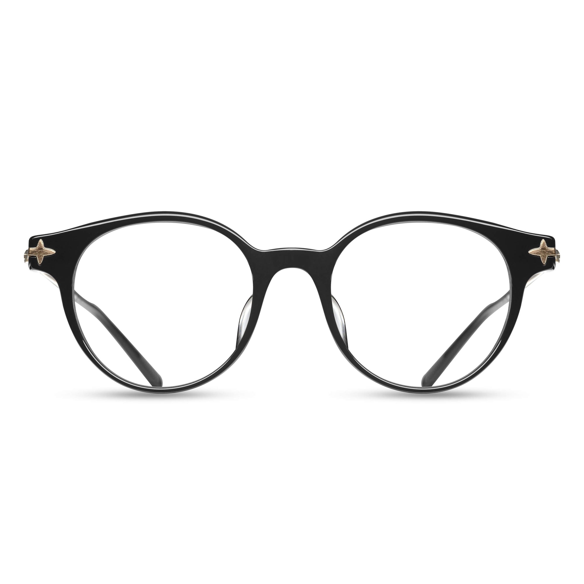 M2038 Cat Eye Optical | Black/Brushed Gold | 48-19-140