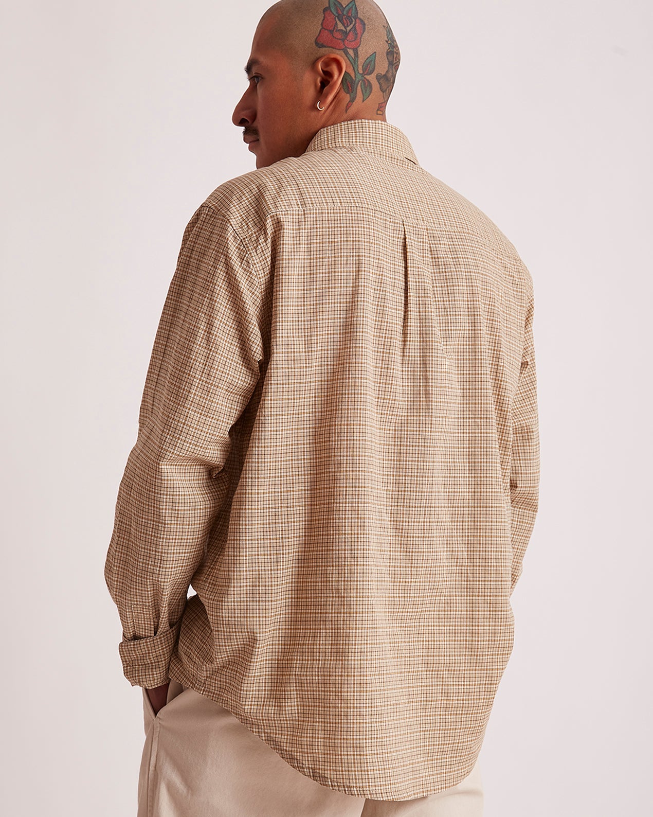 Mens | Luis Check LS Shirt | Cress Green