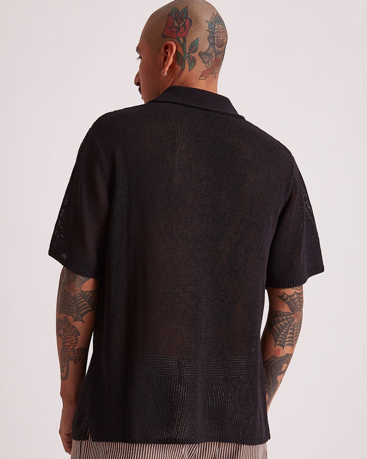 Black | Kenneth Mesh Knit Shirt