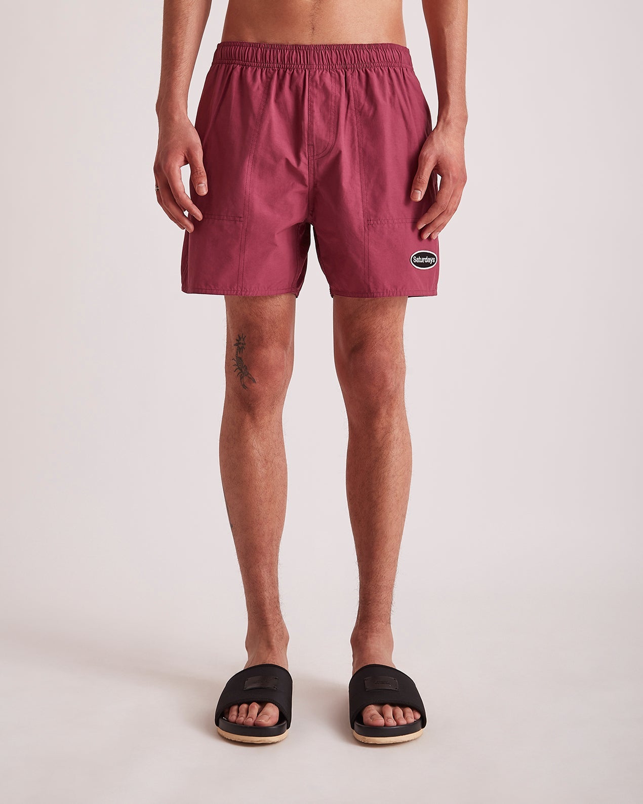 Violet Quartz | Talley Patch Logo Swimshort