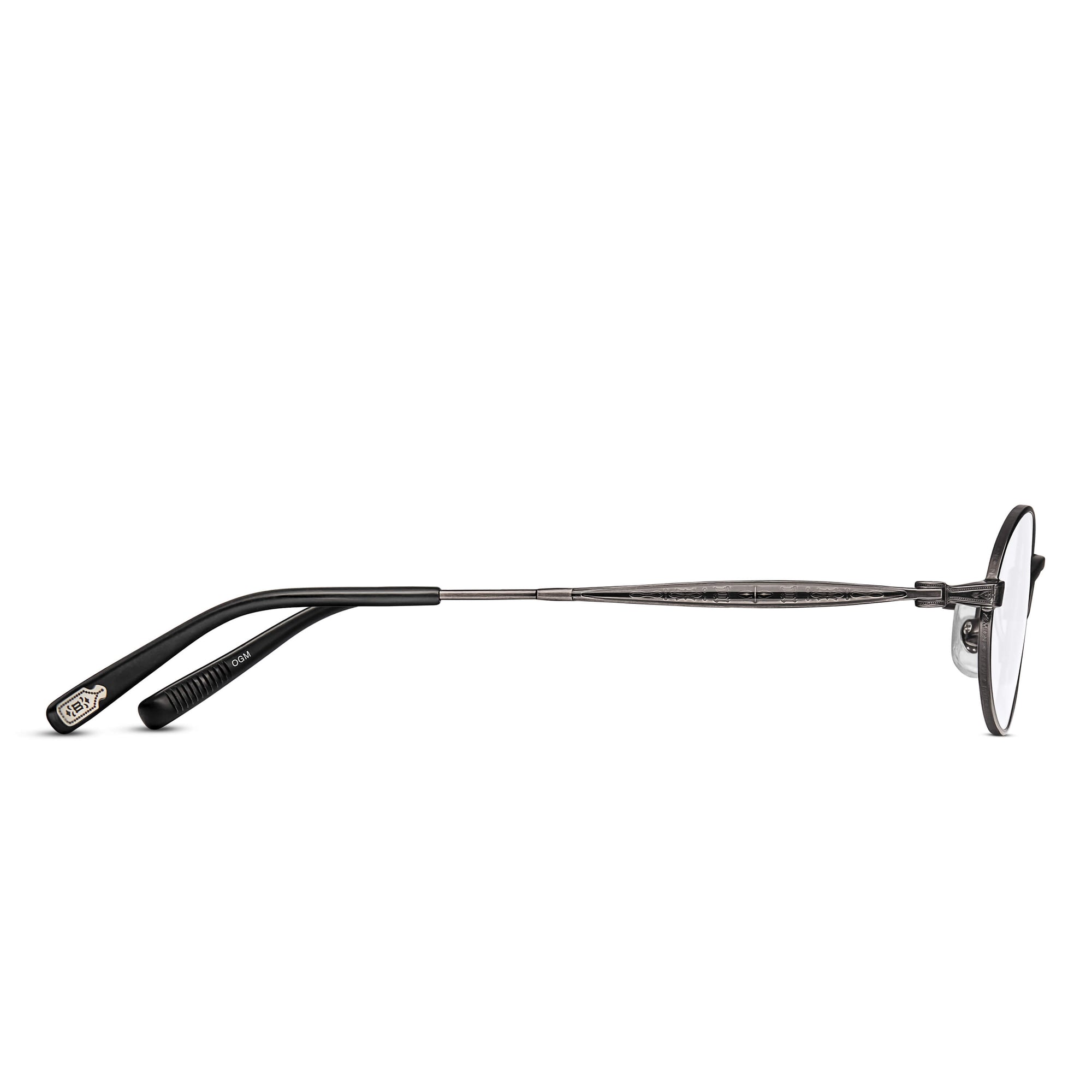 M3017 Oval Optical | Old Gunmetal | Clear Lens | 50MM