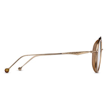 M3044-S Round Sunglass | Brushed Gold - Matte Caramel | Brown Gradient Gold Flash Lenses