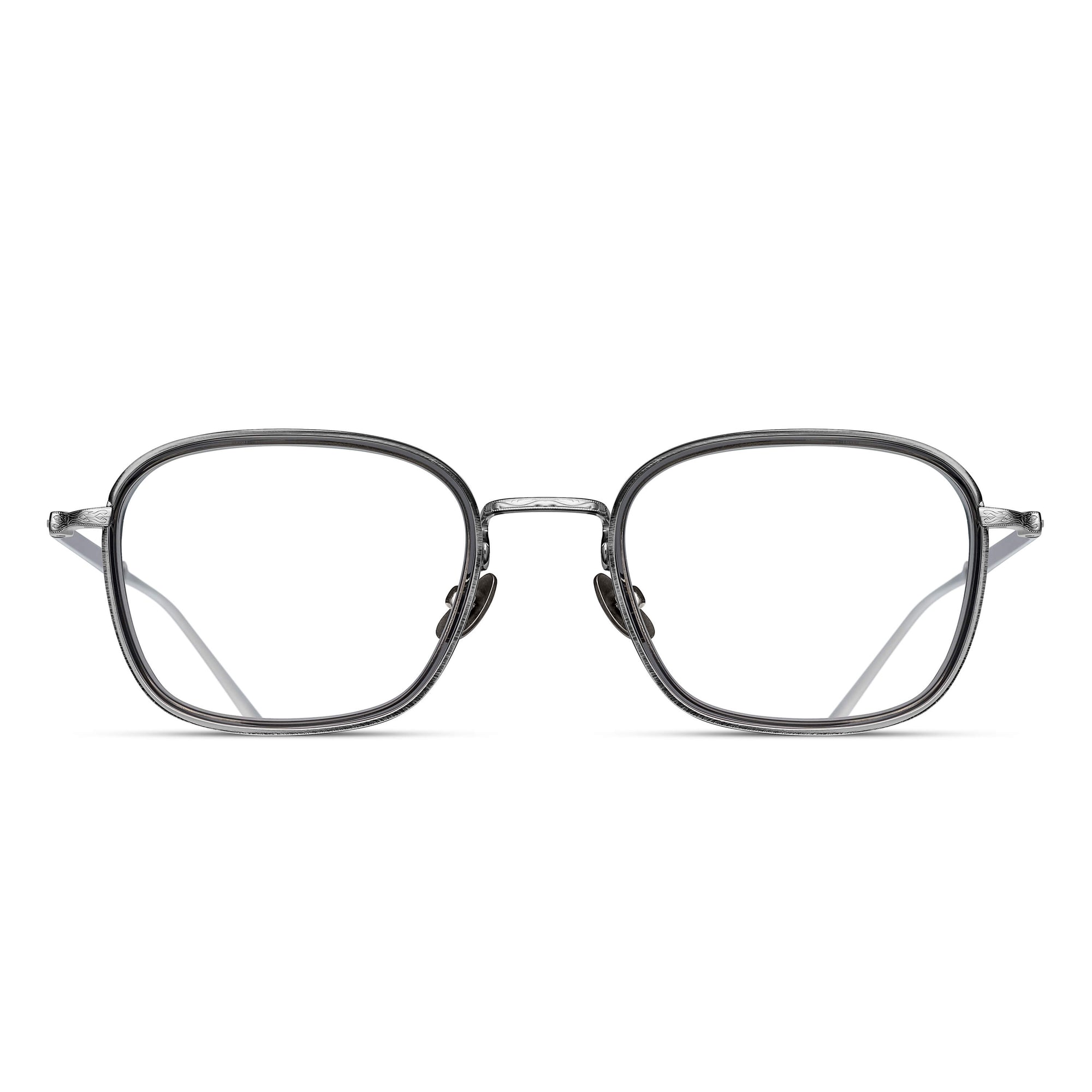 M3075 Rectangle Optical | Grey Crystal - Brushed Silver | 49-21-145