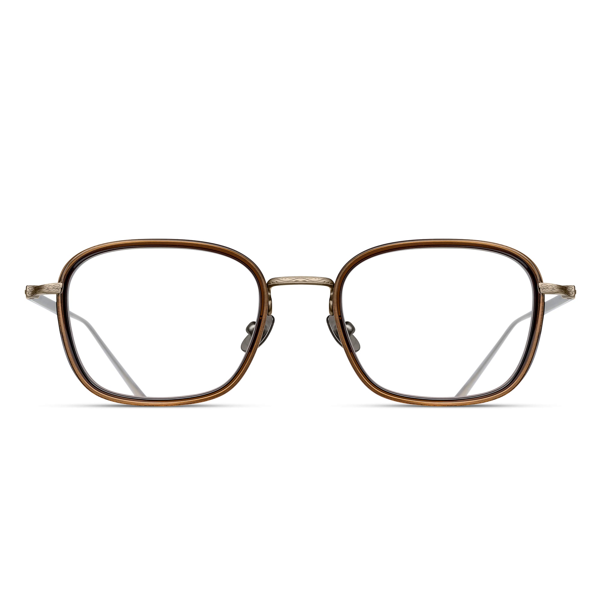 M3075 Rectangle Optical | Taupe - Antique Gold | 49-21-145