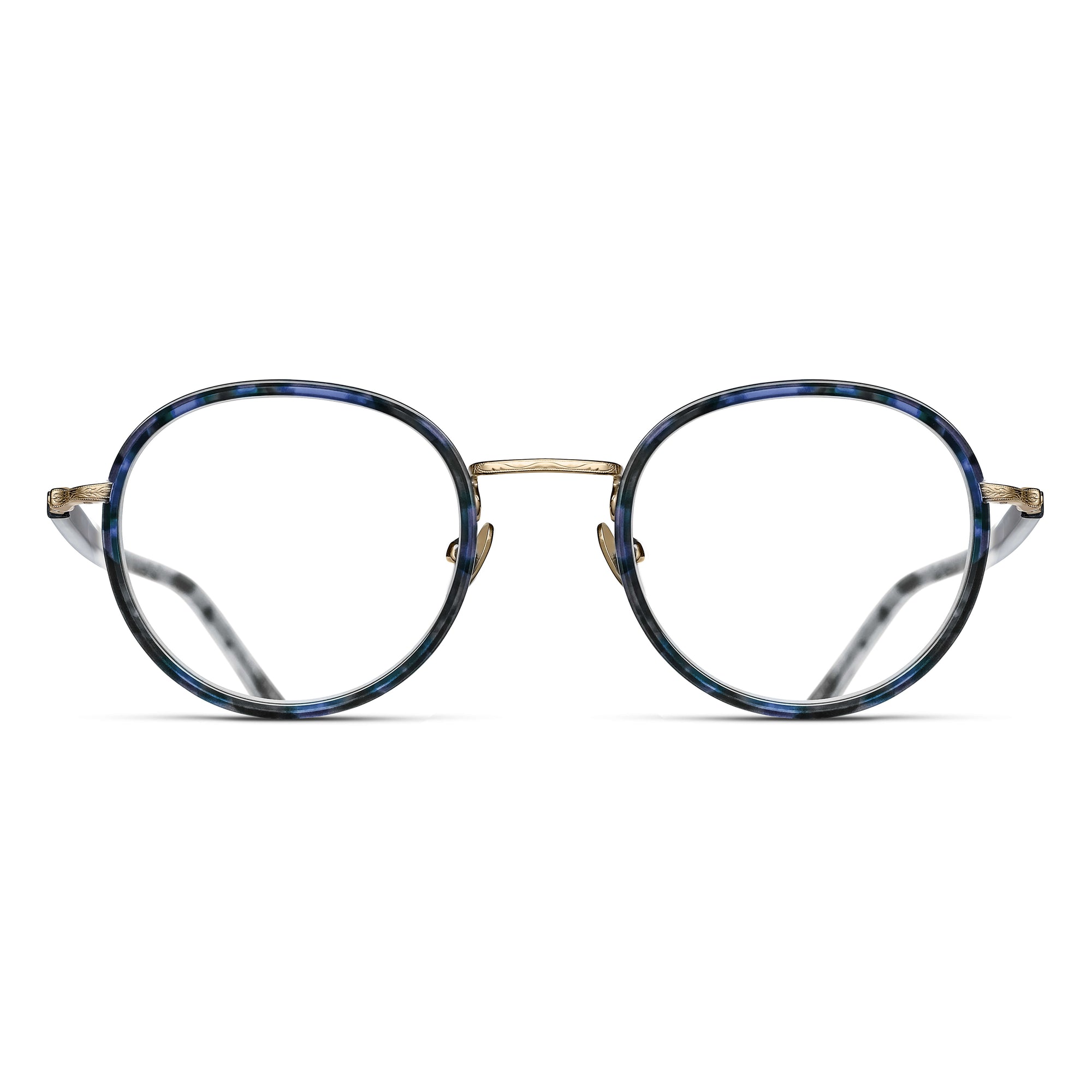 M3076 Round Optical | Blue Demi/Brushed Gold | 46-23-145