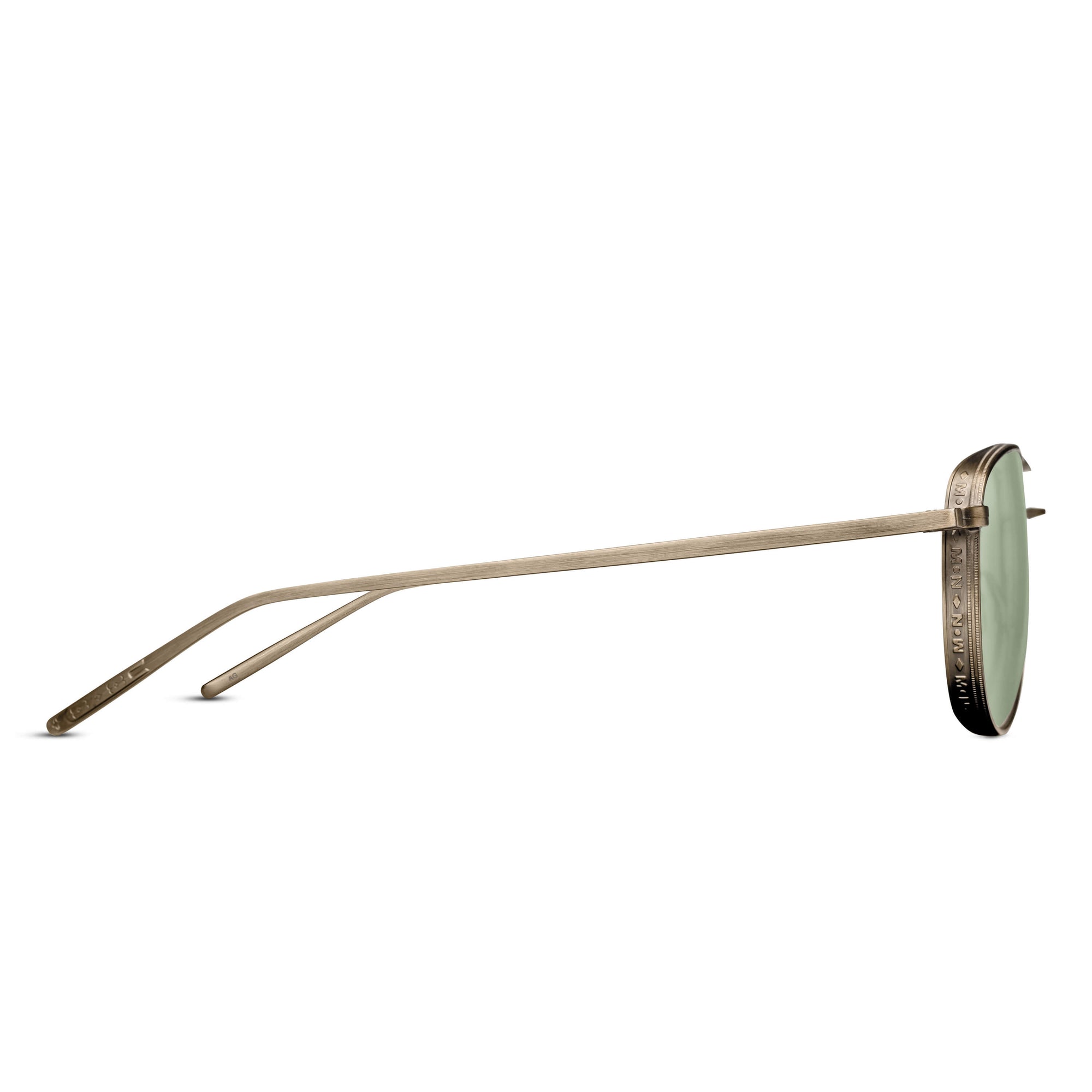 M3088 Aviator Sunglass | Antique Gold | Sage Green Lenses