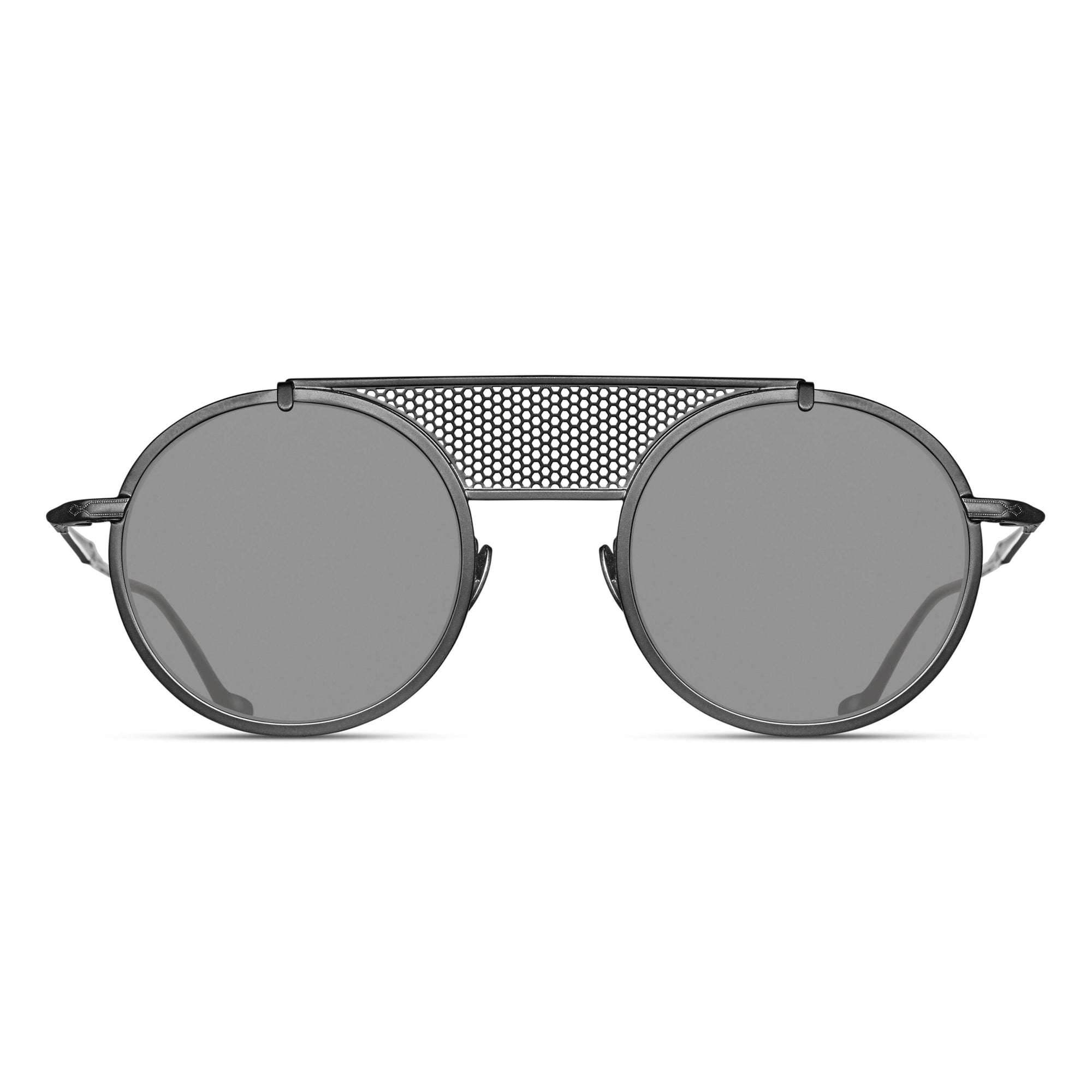 M3097 Round Sunglass | Matte Black | Grey Lenses | 47-22-145