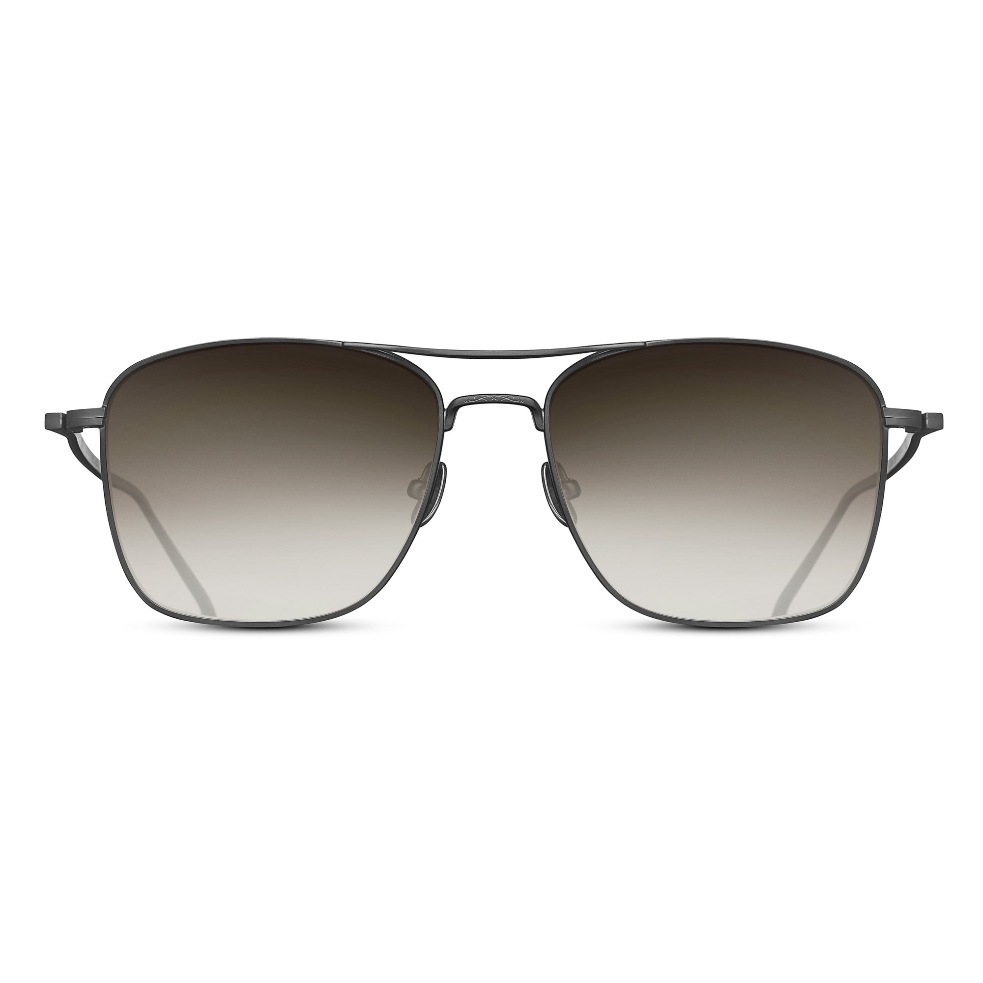 Matsuda | Unisex | M3099 Aviator Sunglass | Matte Black | Brown
