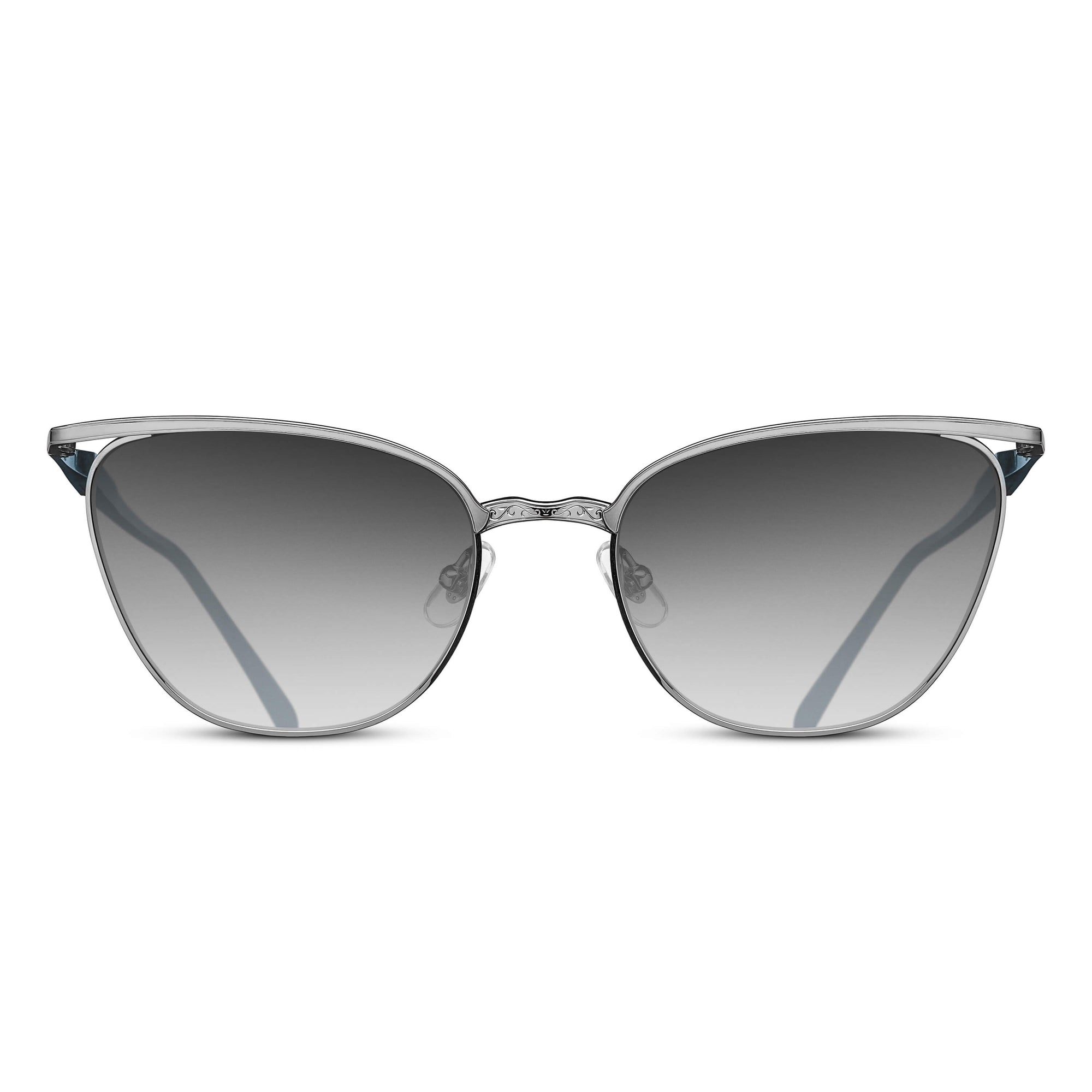 M3102 Cat Eye Sunglass | Palladium White/Navy | Grey Gradient Lenses