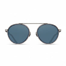Unisex | M3125 Panto Sunglass | Antique Silver/Navy | Blue Grey Lenses | 49MM