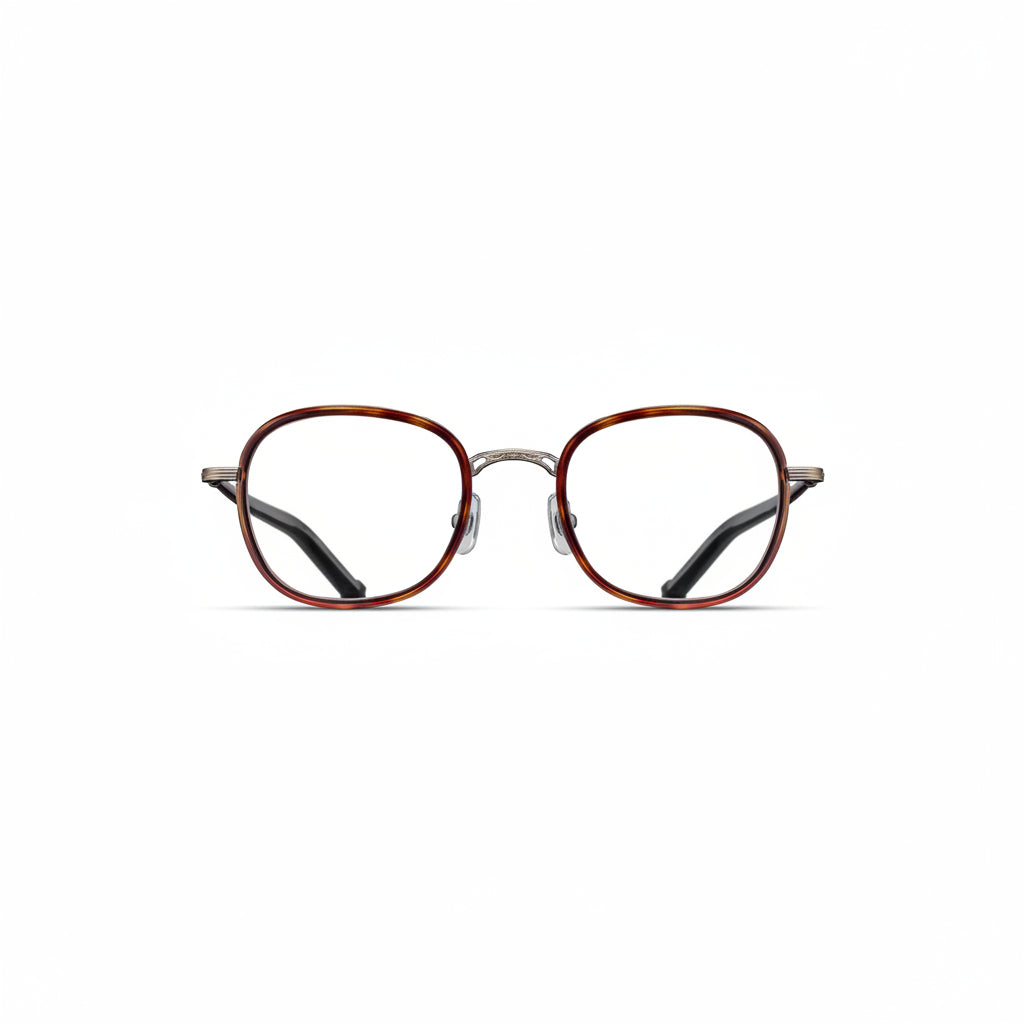 Unisex | M3126 Square Optical | Antique Gold/Dark Tortoise | Clear | 49MM