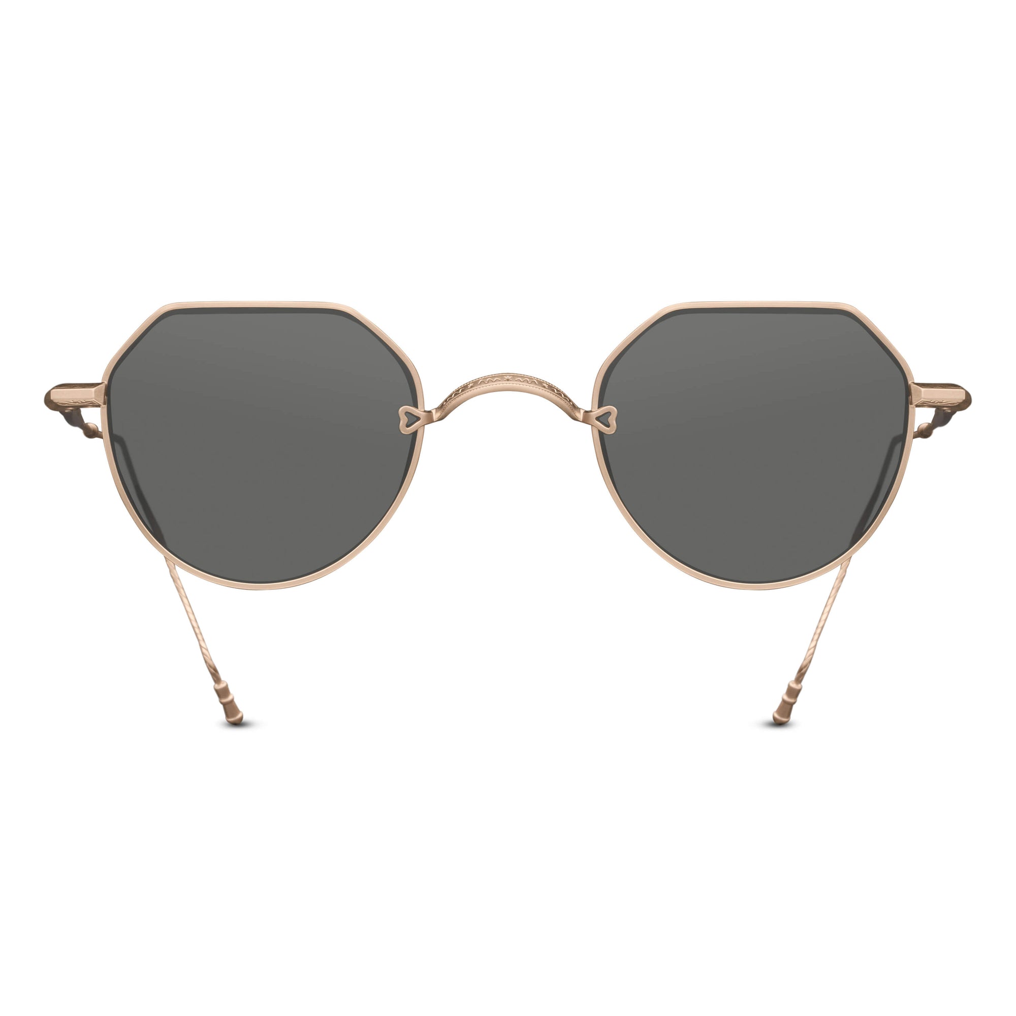 M3132 Panto Sunglass | Matte Gold | Grey Lens | 46MM