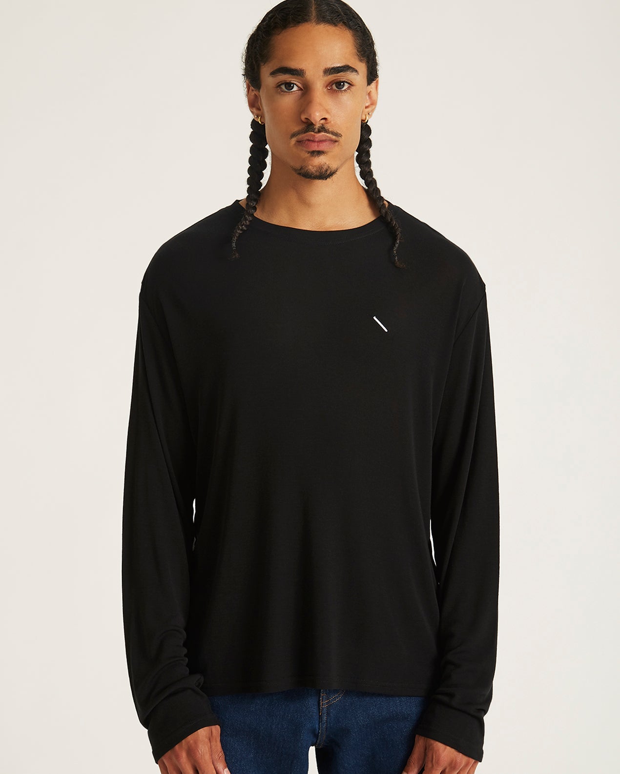 Mens | Merino Jersey Standard LS Tee | Black