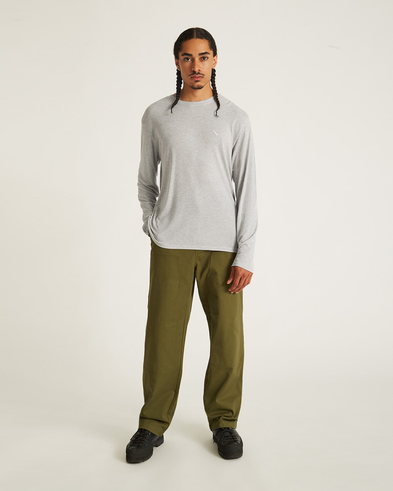 Mens | Merino Jersey Standard LS Tee | Heather