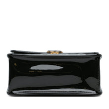 Chanel | Pre-Owned Mini Quilted Patent Graphic Catch Flap | Black