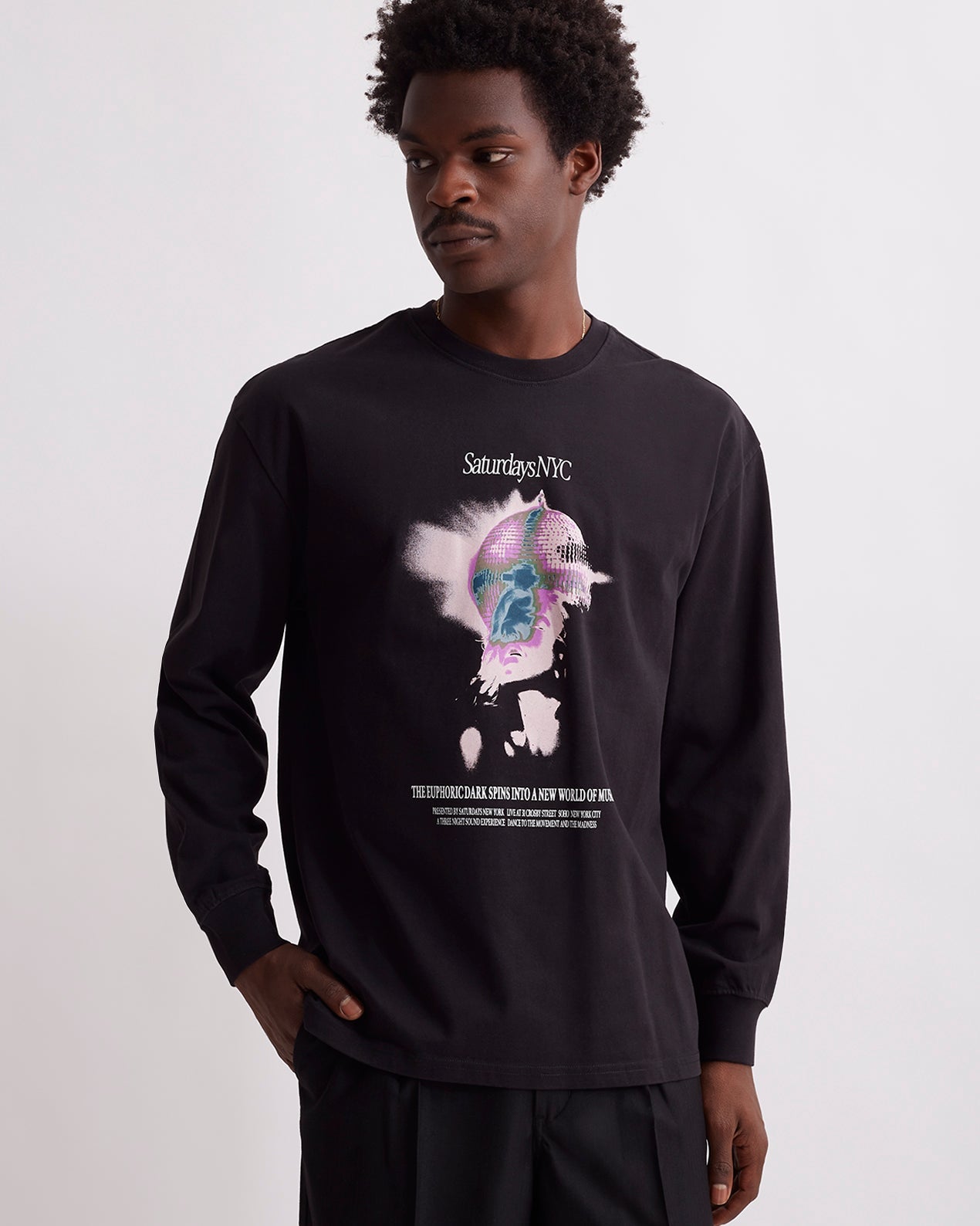 Mens | Euphoric Relaxed Long Sleeve Tee | Black