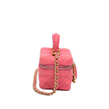 Chanel | Pre-Owned Micro Caviar Chain Vanity Bag | Pink