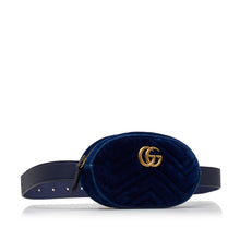 Gucci Pre-Owned GG Marmont Matelasse Velvet Belt Bag | Women | Blue (V1)