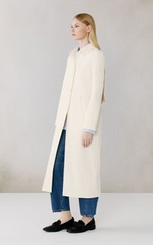 Madeline Water-Resistant Straight Coat | Powder